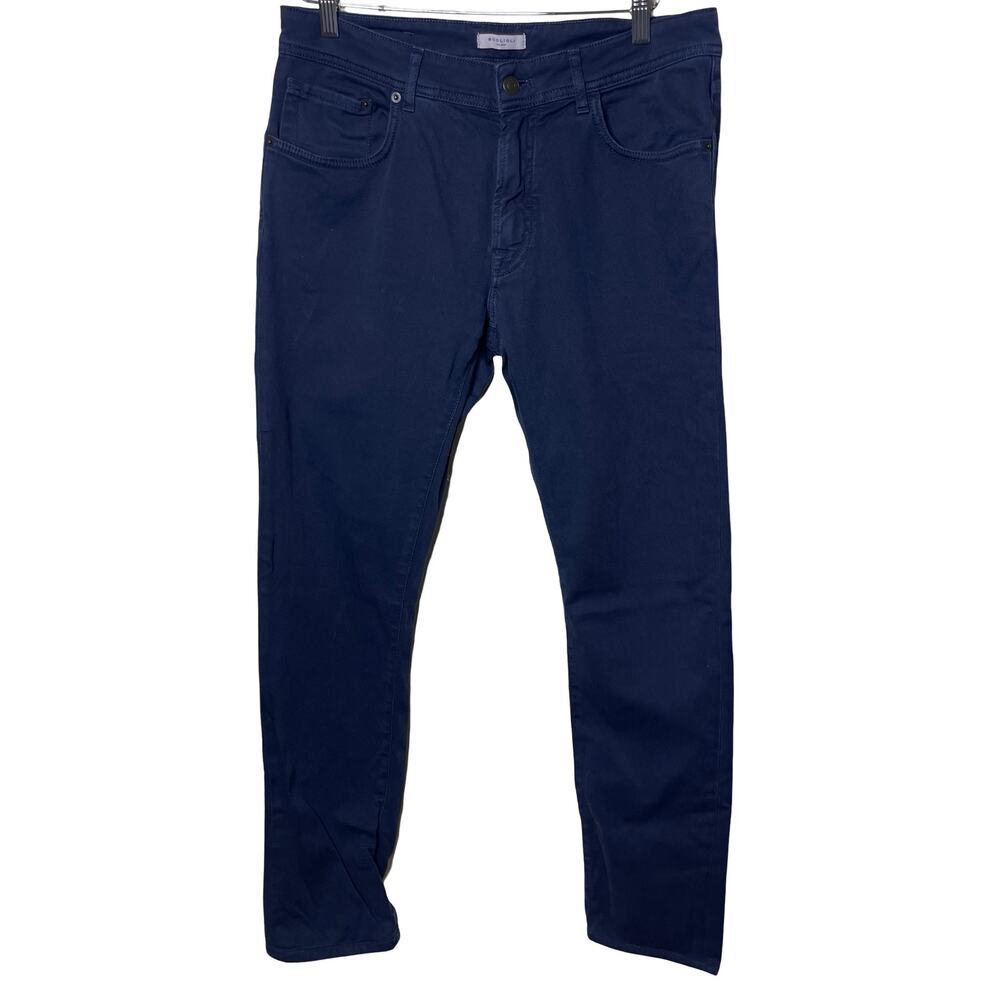 Boglioli Men's Washed Blue Cotton 5-Pocket Pants 34x30 $460
